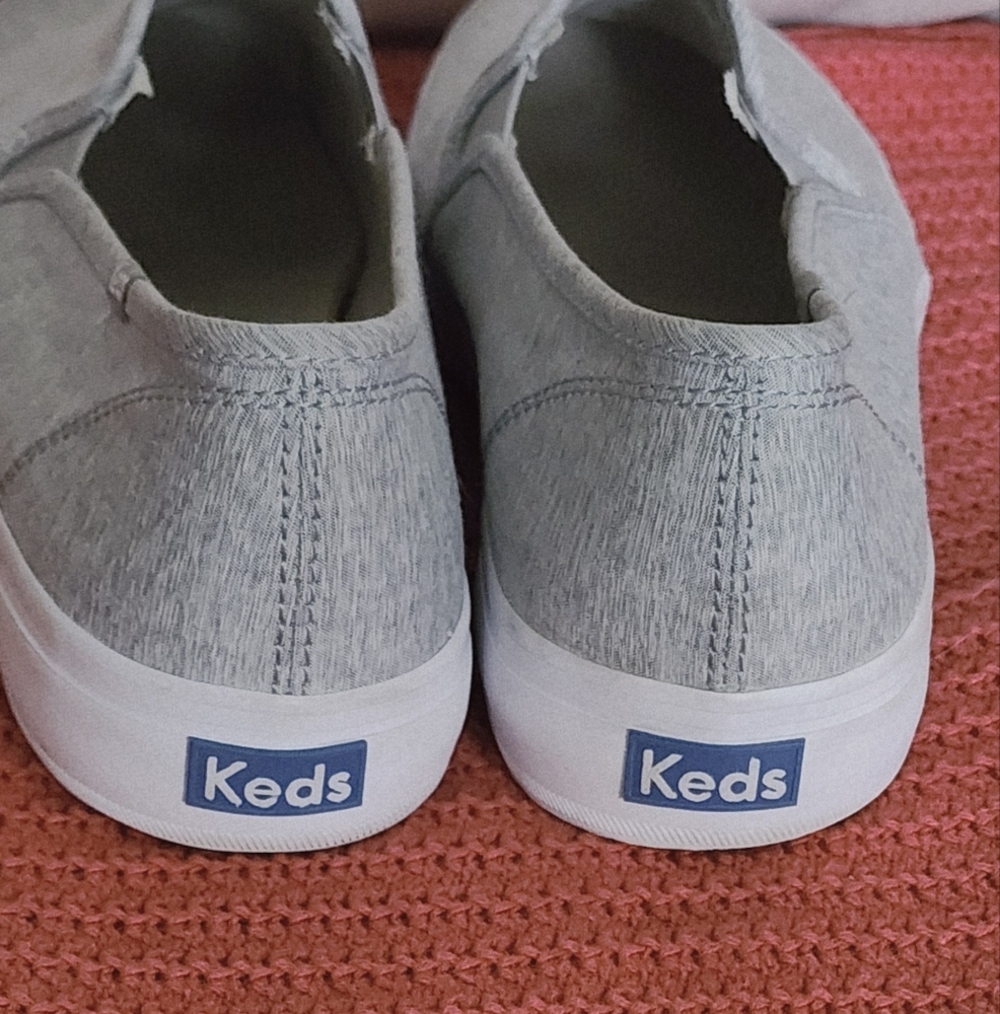 Keds Women's Dream Foam Triple Decker Platform Slip-On Shoes Washed Gray Sz 9.5 — image 7 of 8